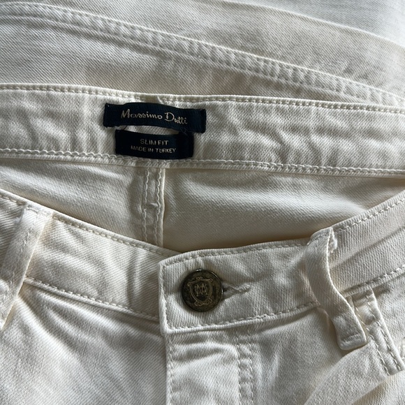 MASSIMO DUTTI WOMEN CREAM COLOR SLIM FIT JEANS SIZE 4 - Picture 7 of 8